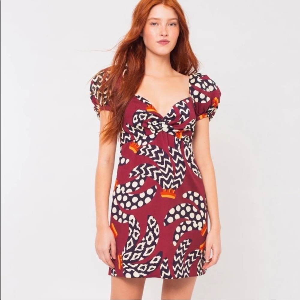 Gorgeous Farm Rio mini dress puffy sleeve